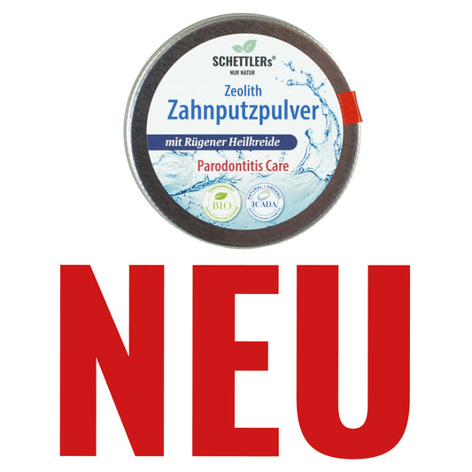 NEU: SCHETTLERs Zeolith-Bio-Zahnputzpulver – Typ 6 - Parodontitis Care