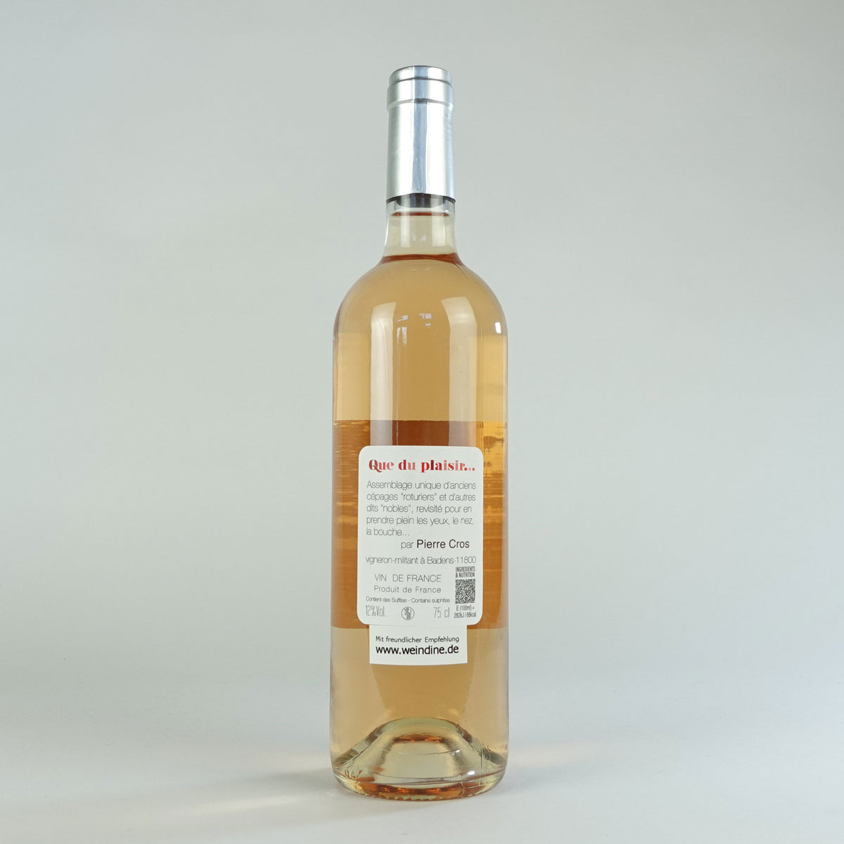 pierre cros Rosé Partouse 2025 etikett
