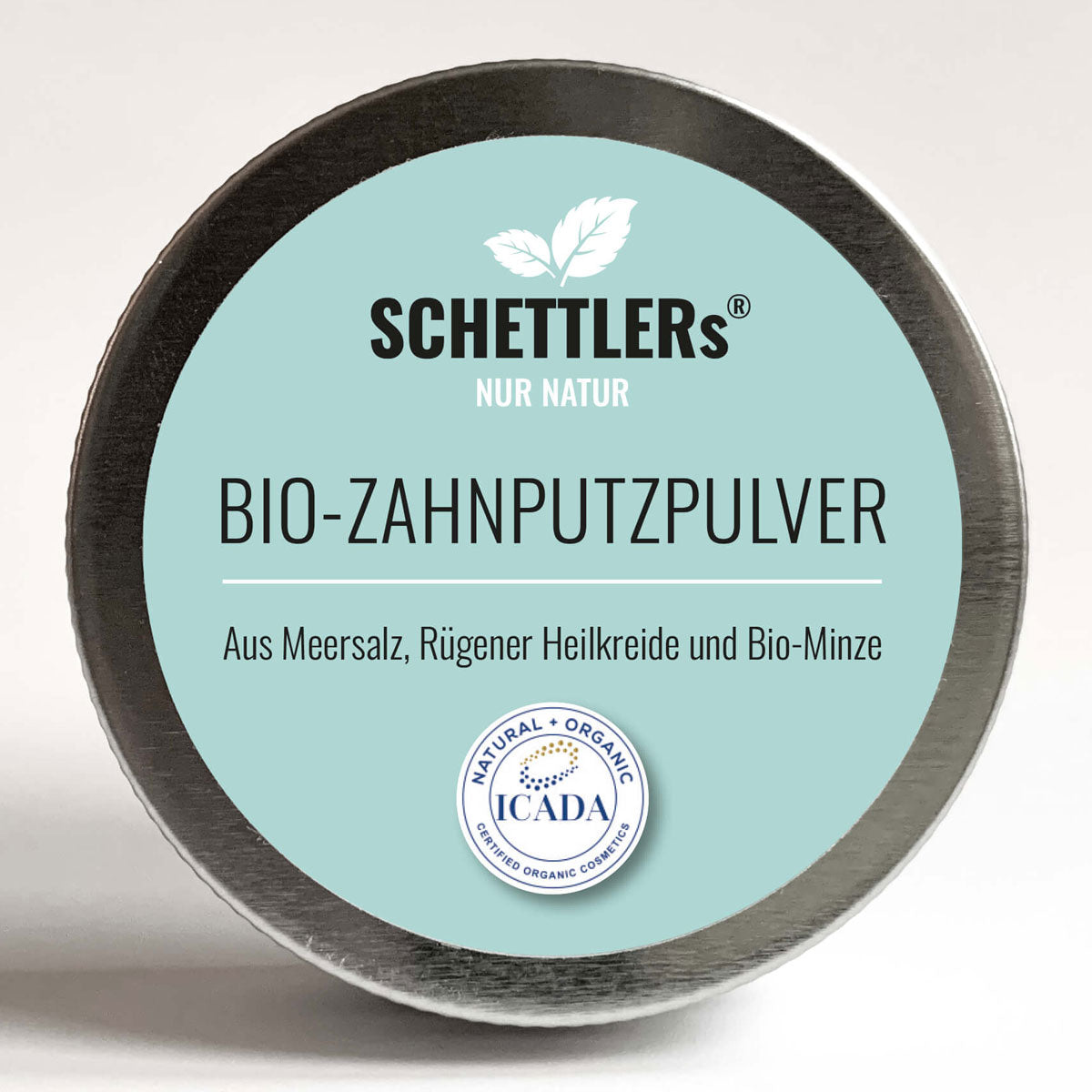 SCHETTLERs Bio-Zahnputzpulver | versandkostenfrei - Das Original | 30g-Schraubdeckeldose aus Weißblech