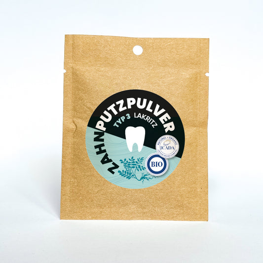 SCHETTLERs Bio-Zahnputzpulver - Pulver Typ 3 | natürliche Zahnpflege | Nachfülltüte aus Kraft-Papier