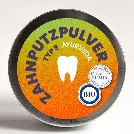 SCHETTLERs Bio-Zahnputzpulver - Pulver Typ 5 | natürliche Zahnpflege | 20g-Schraubdeckeldose aus Weißblech