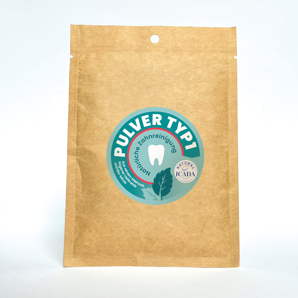 SCHETTLERs Organic Tooth Powder - Type 1 | natural dental care | refill pouch made of kraft paper