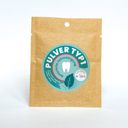 SCHETTLERs Organic Tooth Powder - Type 1 | natural dental care | refill pouch made of kraft paper