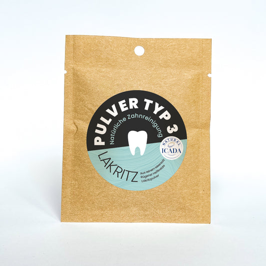 SCHETTLERs Organic Tooth Powder - Type 3 | natural oral care | Refill bag made of kraft paper