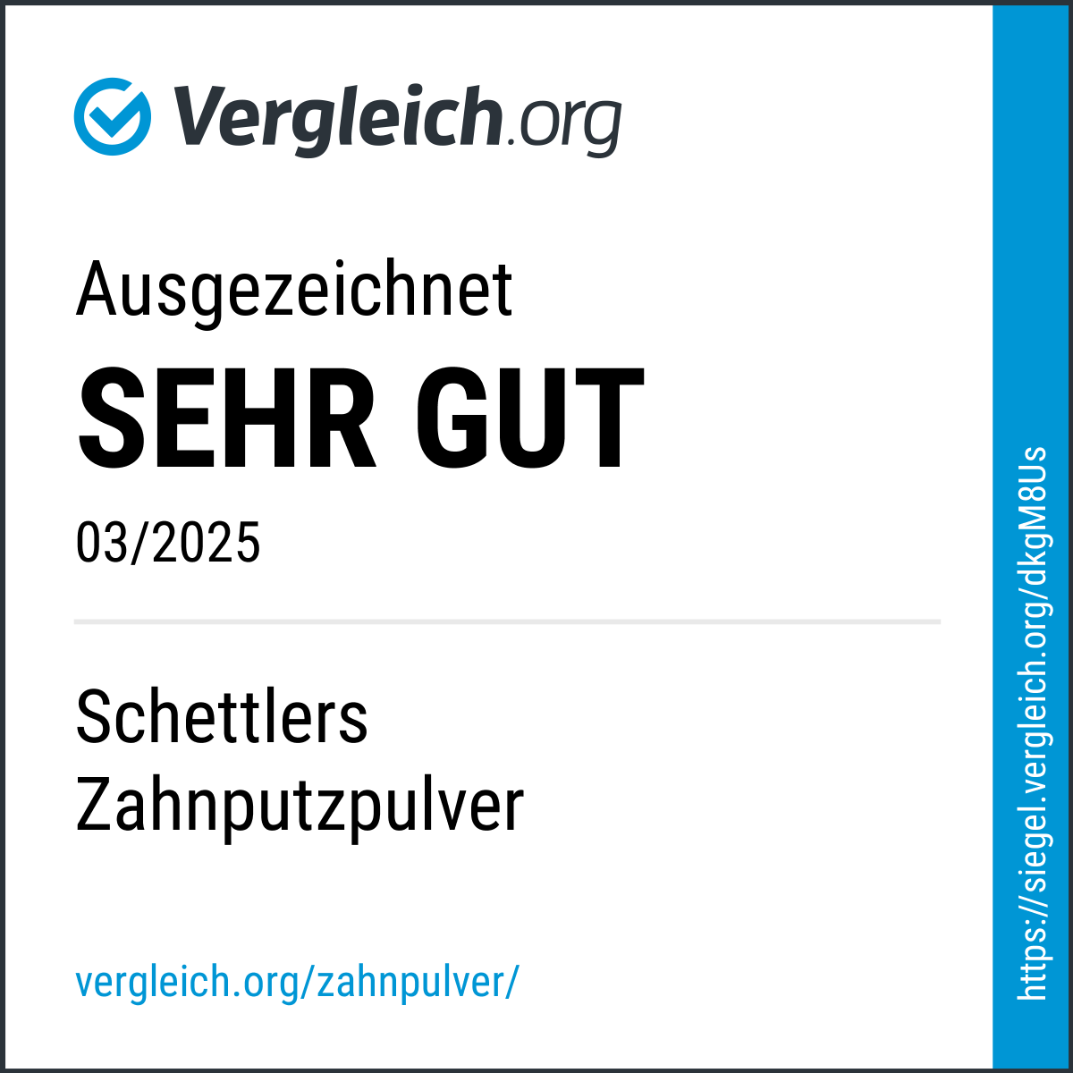 SCHETTLERs Bio-Zahnputzpulver | versandkostenfrei - Das Original | 30g-Schraubdeckeldose aus Weißblech