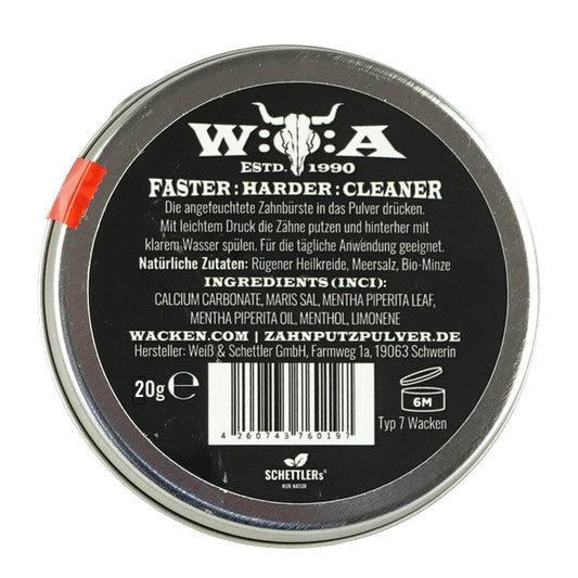 Wacken - Das Zahnputzpulver Rückseite
