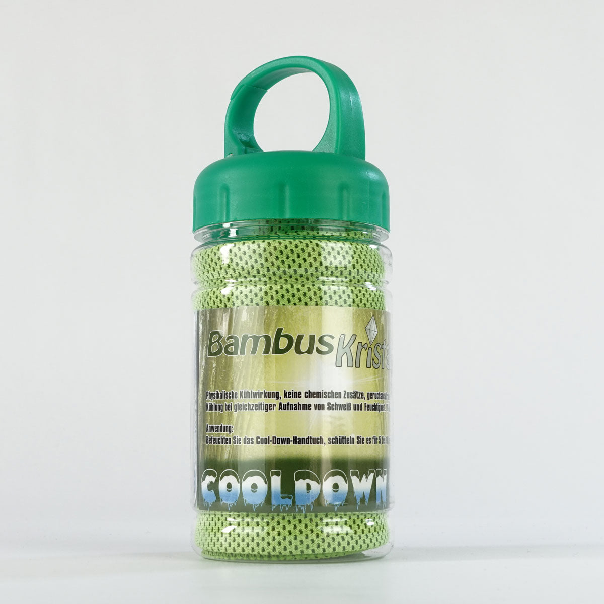 Bambus Kristall Kühltuch aus der Dose